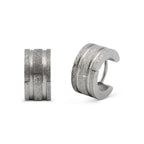 Wide Huggie Hoop Stainless Steel Earrings