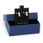 Huggie Hoop Stainless Steel Earrings with Roman Numeral Design