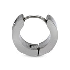 Huggie Hoop Stainless Steel Earrings with Roman Numeral Design