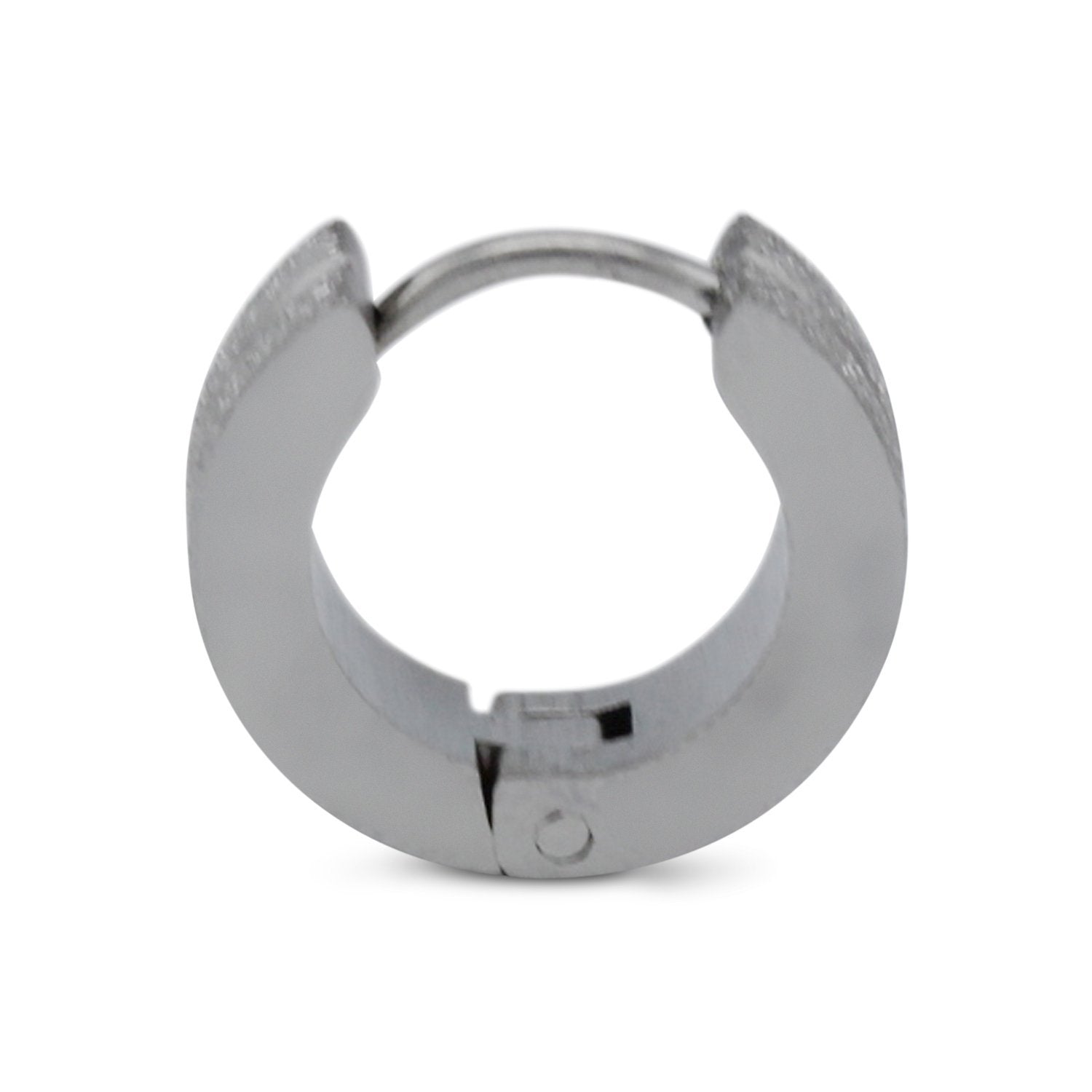 Huggie Hoop Earrings Stainless Steel Sandblasted Texture