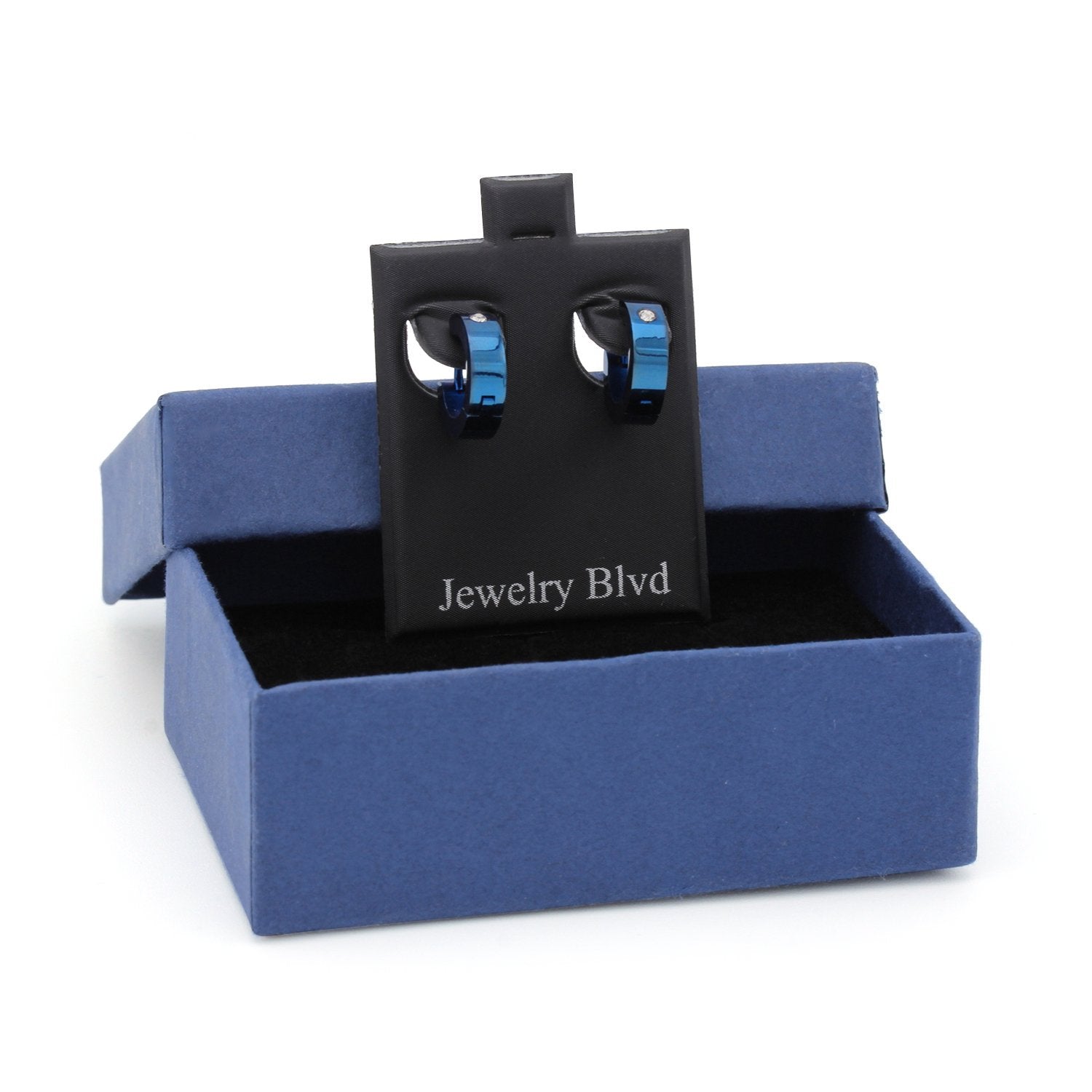 Cubic Zirconia Huggie Hoop Stainless Steel Earrings