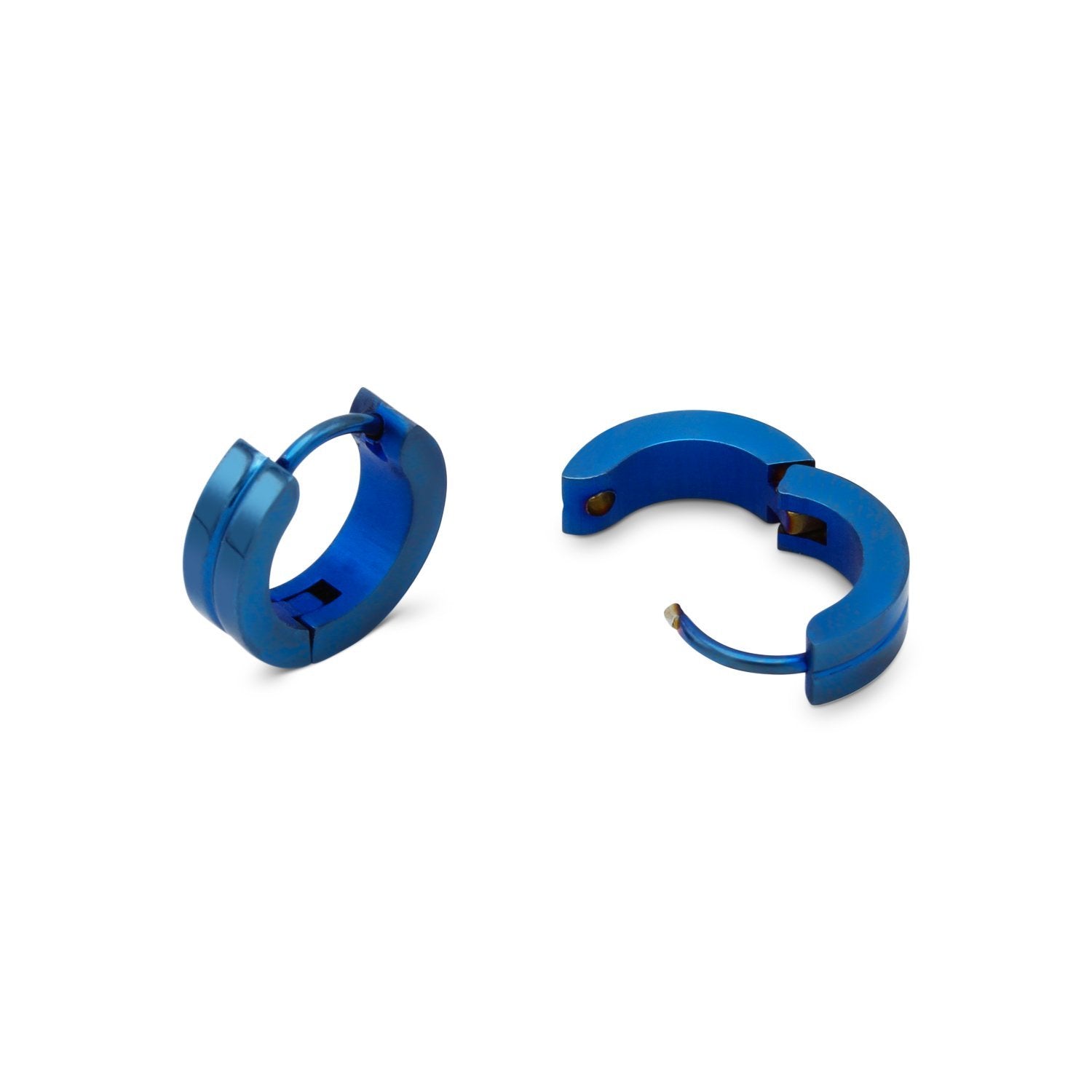Huggie Hoop Stainless Steel Earrings Blue Designs
