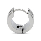 Wide Huggie Hoop Stainless Steel Earrings