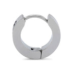 Huggie Hoop Stainless Steel Earrings with Black Design
