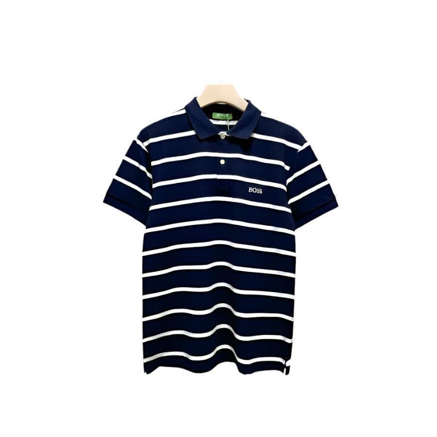 Hugo Boss Blue T-Shirt with Collar