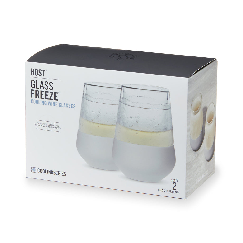 Glass Wine FREEZE™ in Gray, Set of 2