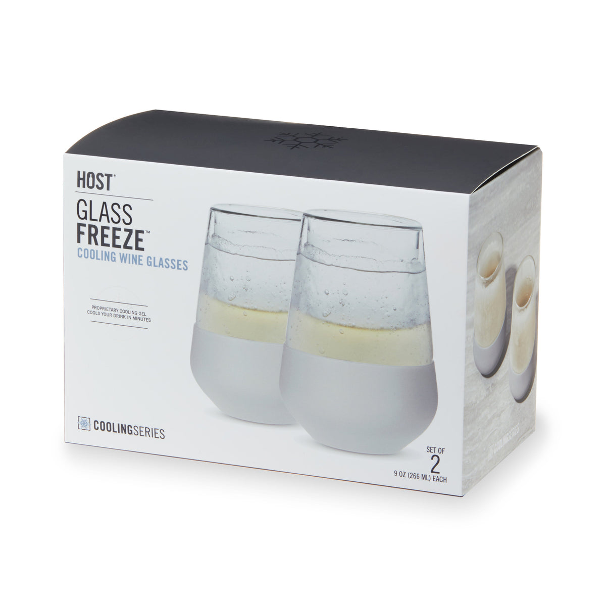 Glass Wine FREEZE™ in Gray, Set of 2