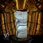 Ice Onyx Table Lamp (Live Edge #4)