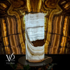 Ice Onyx Table Lamp (Live Edge #4)