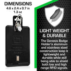 All Metal Magnetic Badge Holder - RFID Secure Badge Holder Genesis™ with BloxProx™
