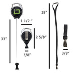 Secure Badge Holder Classic, Vertical 1 ID Card Holder, Retractable Reel, and Lanyard Bundle