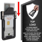 "Squeeze to Read" Secure Badge Holder Classic Vertical 1 ID Card Holder