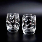 Halloween Bat Whiskey Glasses