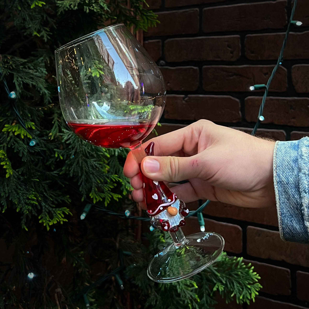 3D Stemmed Gnome Wine Glasses