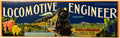 Vintage 1940s Locomotive Engineer Crate Label 🚂 Thomas Mouradick, Fresno, CA, Steam Train Railroad