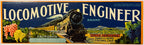 Vintage 1940s Locomotive Engineer Crate Label 🚂 Thomas Mouradick, Fresno, CA, Steam Train Railroad