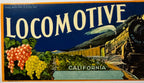 Vintage 1940s Locomotive Engineer Crate Label 🚂 Thomas Mouradick, Fresno, CA, Steam Train Railroad
