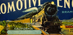 Vintage 1940s Locomotive Engineer Crate Label 🚂 Thomas Mouradick, Fresno, CA, Steam Train Railroad