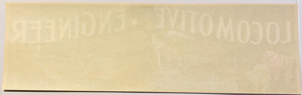 Vintage 1940s Locomotive Engineer Crate Label 🚂 Thomas Mouradick, Fresno, CA, Steam Train Railroad
