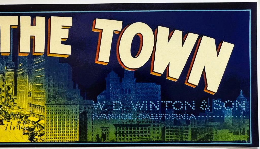 Vintage 1940s Talk O’ The Town Emperor Grapes Crate Label 🍇 from Ivanhoe, California