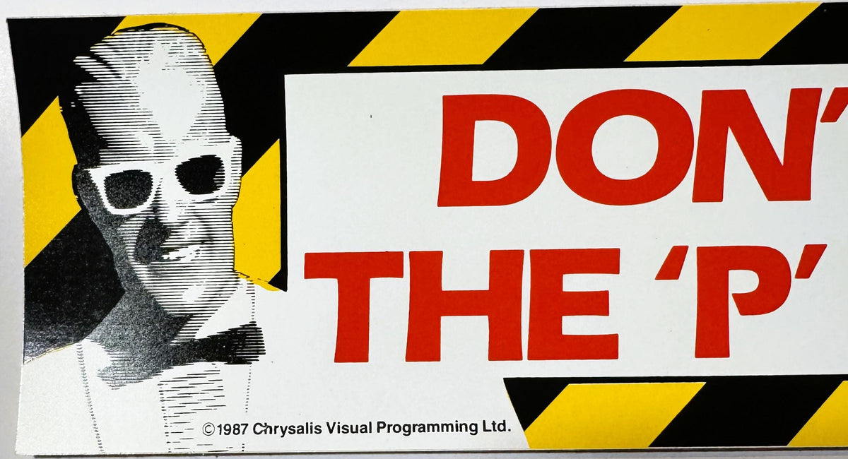 Vintage 1987 Max Headroom Coca-Cola Bumper Sticker 🥤 "Don't Say the P Word" NOS Chrysalis Catch the Wave Cola Wars Ad