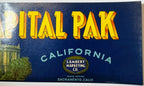 Vintage 1940s Capital Pak Crate Label 🏛️ from Sacramento, California