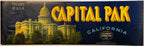 Vintage 1940s Capital Pak Crate Label 🏛️ from Sacramento, California