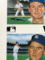Vintage Susan Rini World Champion 1961 Yankees Uncut Postcard Sheet ⚾ Mantle Maris Historic Limited Editions MLB Licensed Art Wall Display