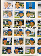 Vintage Susan Rini World Champion 1969 Miracle Mets Uncut Postcard Sheet ⚾ Tom Seaver Nolan Ryan, Historic Limited Editions MLB Licensed Art