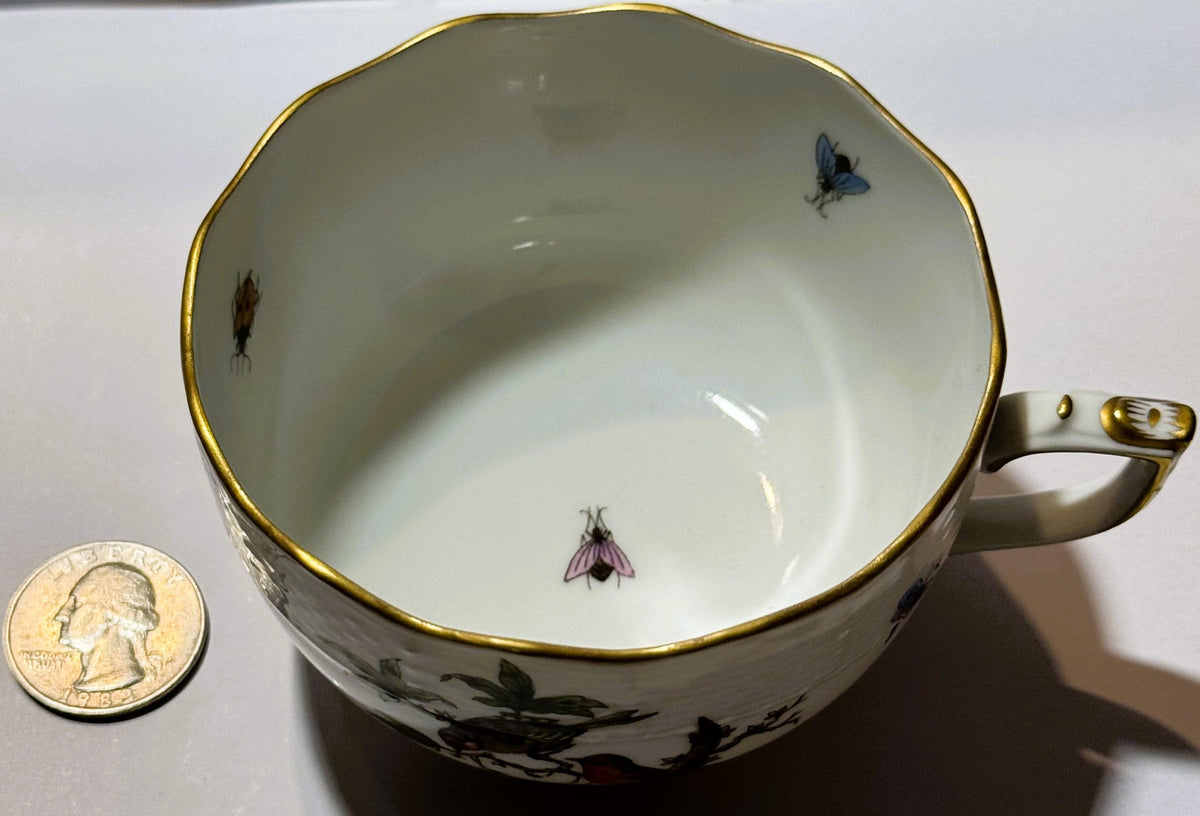 Vintage Herend Rothschild Bird 🐦 Hand Painted Porcelain Teacup, Form 704, Cup Only, Hungary