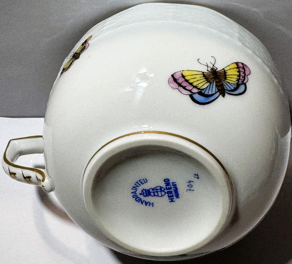 Vintage Herend Rothschild Bird 🐦 Hand Painted Porcelain Teacup, Form 704, Cup Only, Hungary