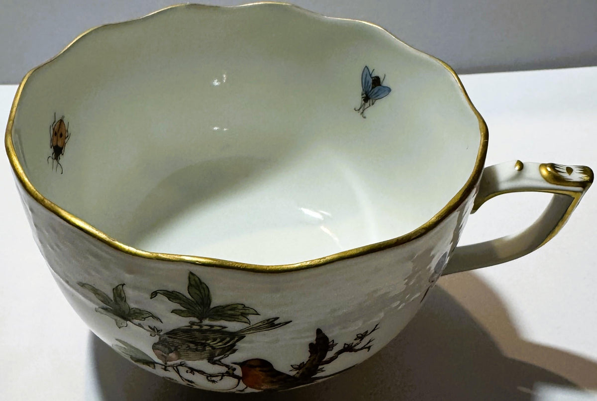 Vintage Herend Rothschild Bird 🐦 Hand Painted Porcelain Teacup, Form 704, Cup Only, Hungary