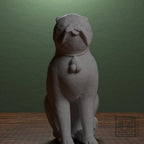 Chinese Porcelain Pug Dog A (One of a Pair)