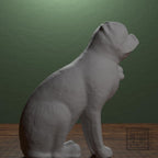 Chinese Porcelain Pug Dog A (One of a Pair)