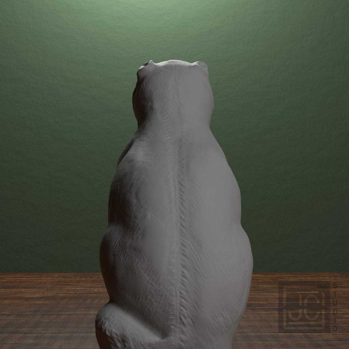 Chinese Porcelain Pug Dog A (One of a Pair)