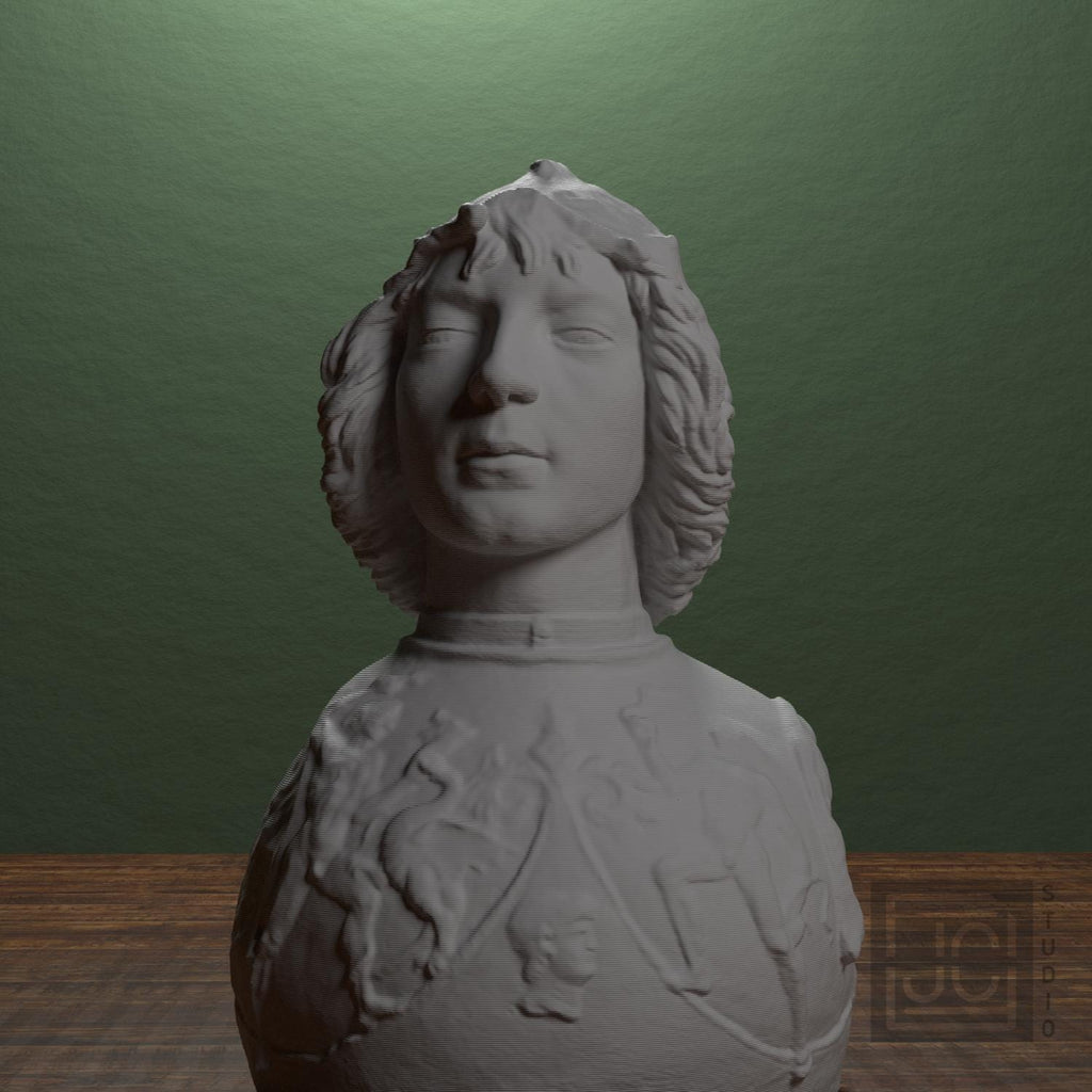 Helmet-clad man and chest harness with relief
