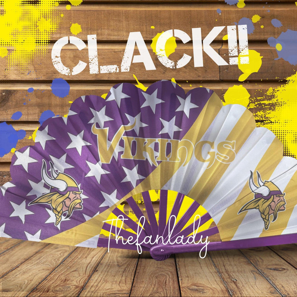 Minnesota Vikings Clack Fan | NFL Game Day Folding Hand Fan