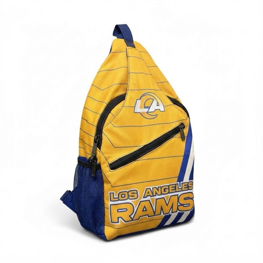 Los Angeles Rams Sling Bag, Football Crossbody Bag, Game Day Backpack, Rams Fan Gift