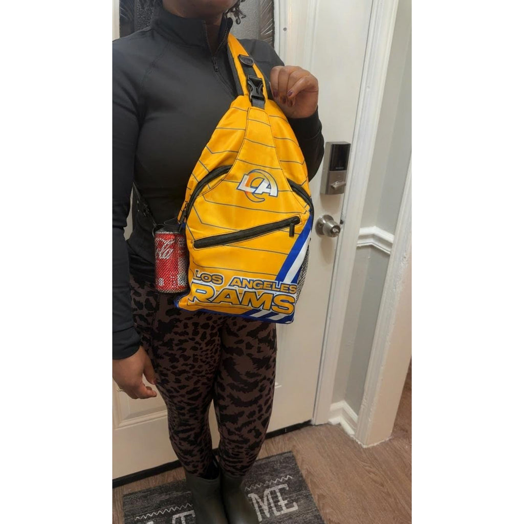 Los Angeles Rams Sling Bag, Football Crossbody Bag, Game Day Backpack, Rams Fan Gift