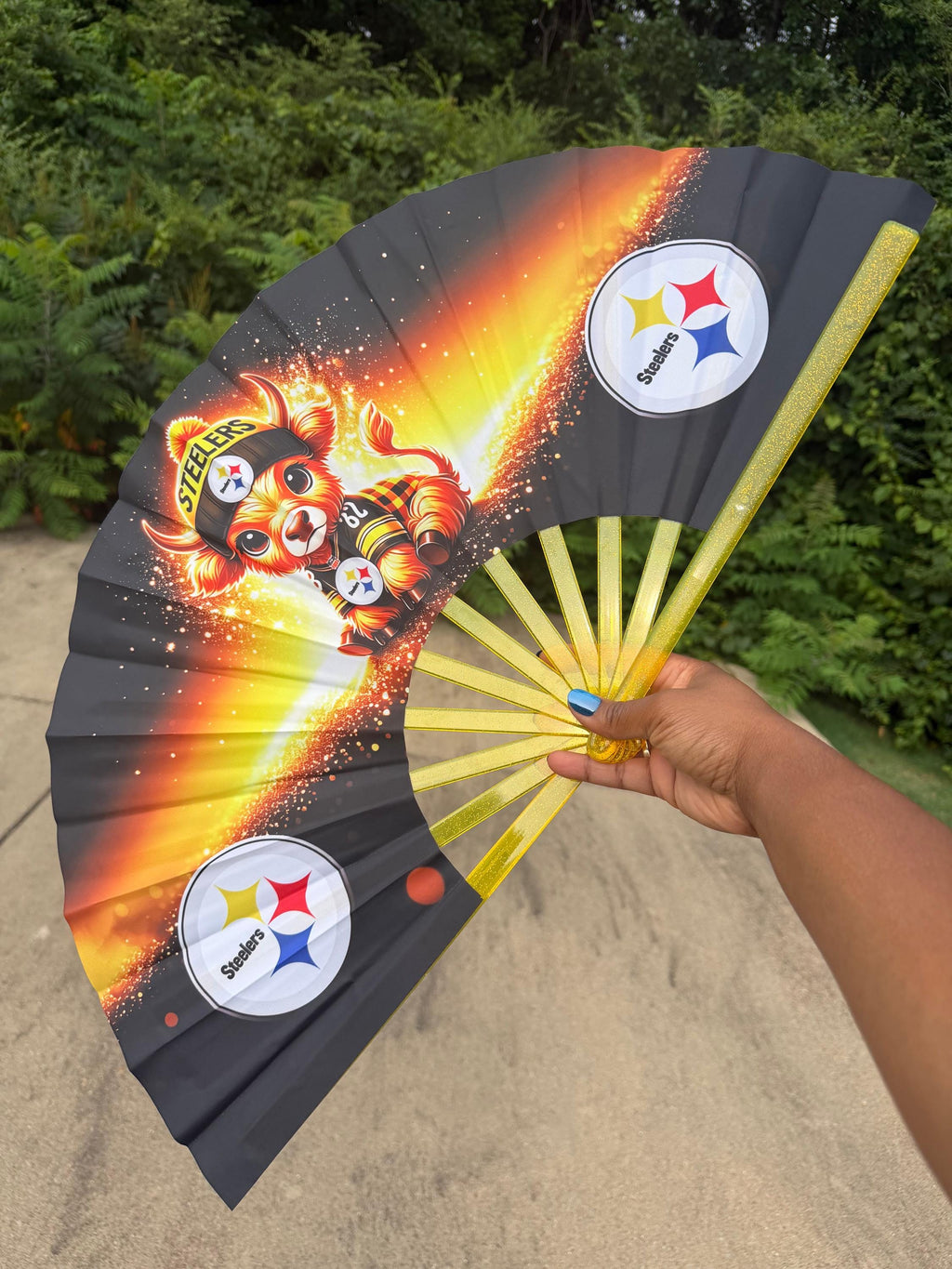 Pittsburgh Steelers Clack Fan, NFL Football Folding Hand Fan, Steelers Game Day Fan, Football Gift