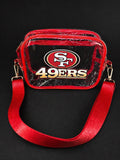 San Francisco 49ers Red Gold Clear Fanny Pack | Game Day Bag