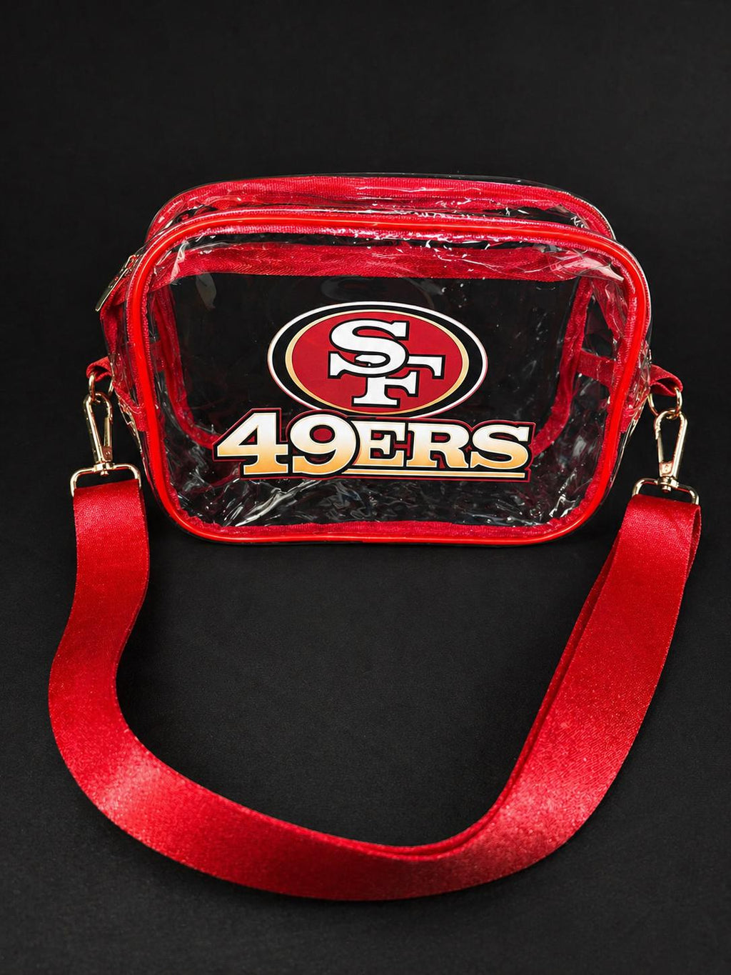 San Francisco 49ers Red Gold Clear Fanny Pack | Game Day Bag