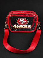San Francisco 49ers Red Gold Clear Fanny Pack | Game Day Bag