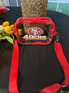 San Francisco 49ers Red Gold Clear Fanny Pack | Game Day Bag