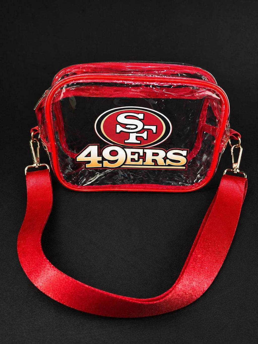San Francisco 49ers Red Gold Clear Fanny Pack | Game Day Bag