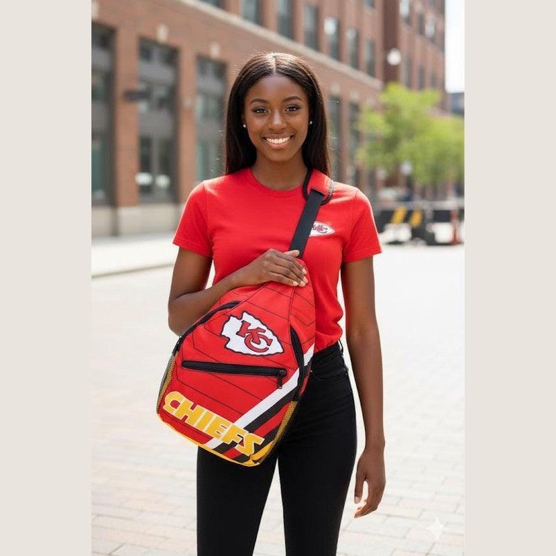 Kansas City Chiefs Sling Bag, Football Crossbody Bag, Game Day Backpack, Chiefs Fan Gift