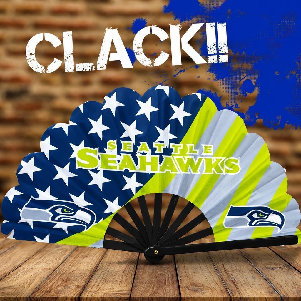 Seattle Seahawks Clack Fan | NFL Game Day Folding Hand Fan