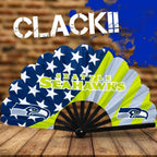Seattle Seahawks Clack Fan | NFL Game Day Folding Hand Fan