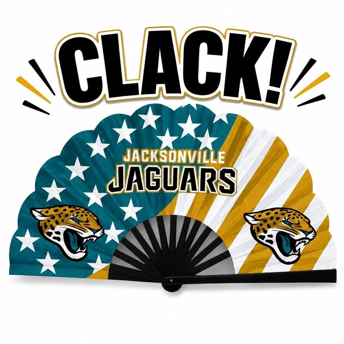 Jacksonville Jaguars Clack Fan | NFL Game Day Folding Hand Fan