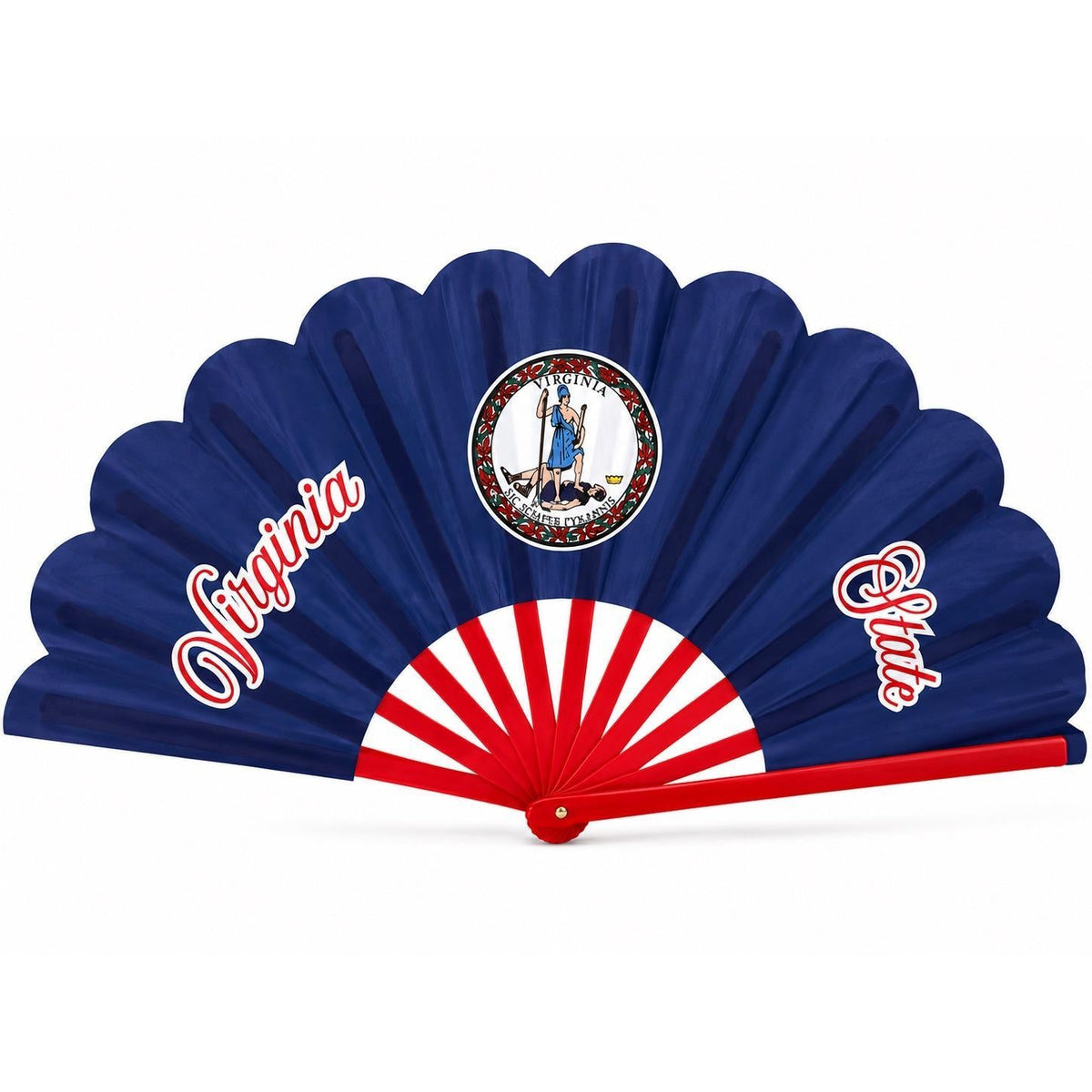 Virginia Clack Fan | Red White Blue Patriotic Hand Fan